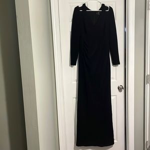 Elegant long Black with sliver glitter Dress